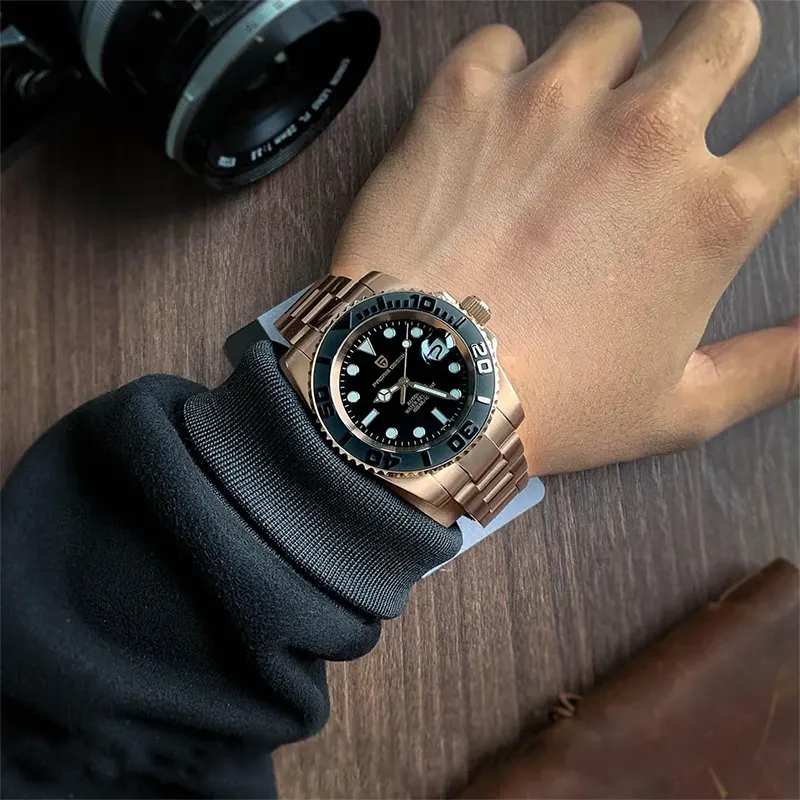 Pagani Design PD-1651 Yachtmaster Rose Gold-tone Automatic Men's Watch
